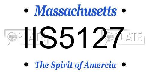 IIS5127 Massachusetts License Plate