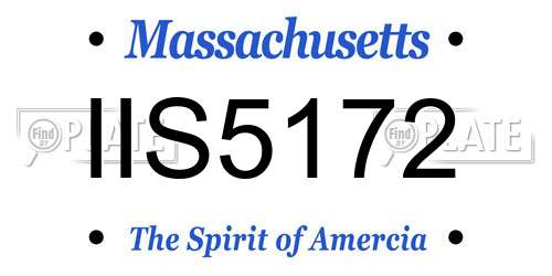 IIS5172 Massachusetts License Plate