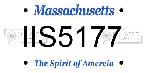 IIS5177 Massachusetts License Plate