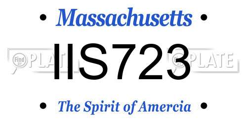 IIS723 Massachusetts License Plate