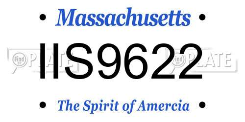 IIS9622 Massachusetts License Plate