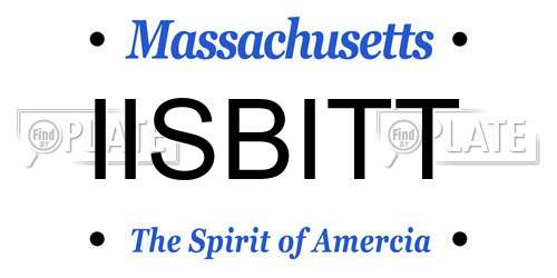IISBITT Massachusetts License Plate