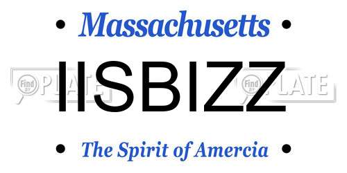 IISBIZZ Massachusetts License Plate