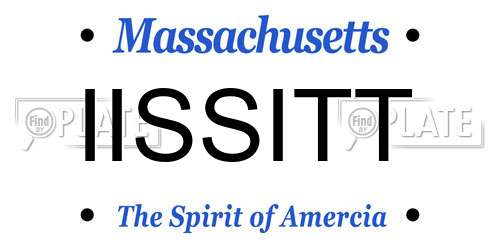 IISSITT Massachusetts License Plate