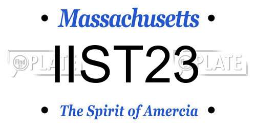 IIST23 Massachusetts License Plate