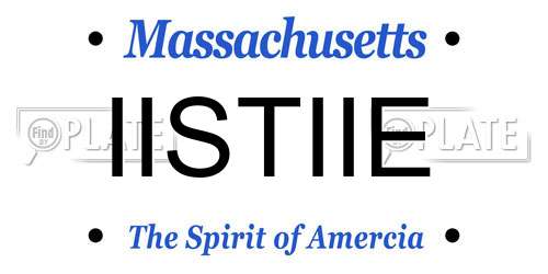 IISTIIE Massachusetts License Plate