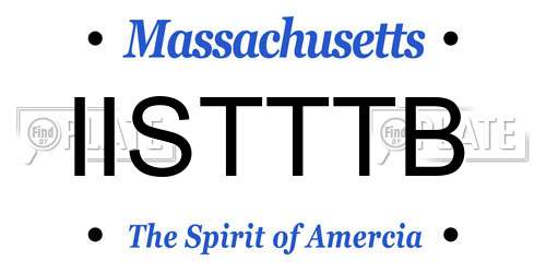 IISTTTB Massachusetts License Plate