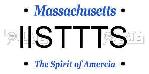 IISTTTS Massachusetts License Plate