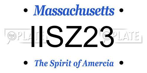 IISZ23 Massachusetts License Plate