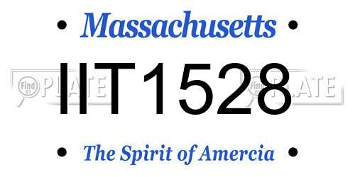 IIT1528 Massachusetts License Plate
