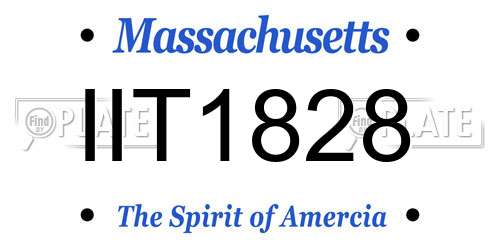 IIT1828 Massachusetts License Plate