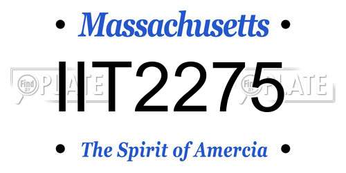 IIT2275 Massachusetts License Plate