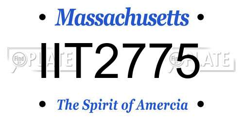 IIT2775 Massachusetts License Plate