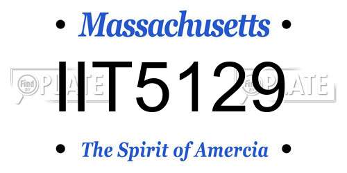 IIT5129 Massachusetts License Plate
