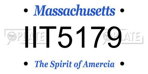 IIT5179 Massachusetts License Plate