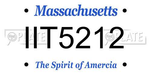 IIT5212 Massachusetts License Plate