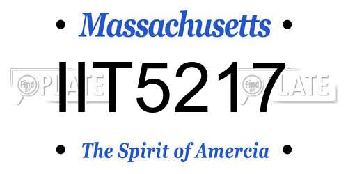 IIT5217 Massachusetts License Plate