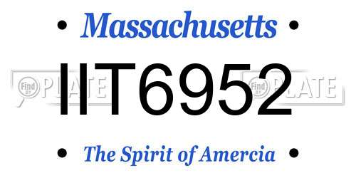 IIT6952 Massachusetts License Plate