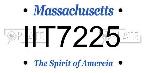 IIT7225 Massachusetts License Plate