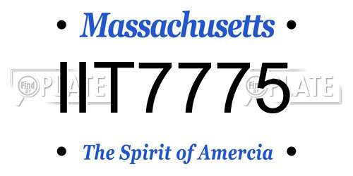 IIT7775 Massachusetts License Plate