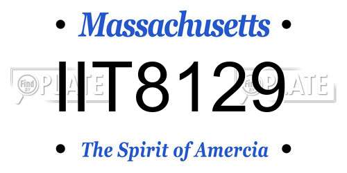 IIT8129 Massachusetts License Plate