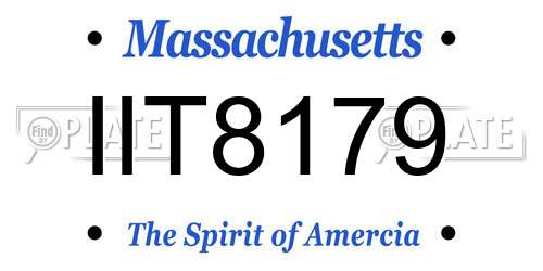 IIT8179 Massachusetts License Plate