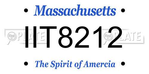 IIT8212 Massachusetts License Plate