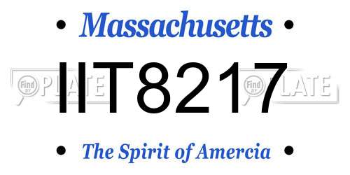 IIT8217 Massachusetts License Plate