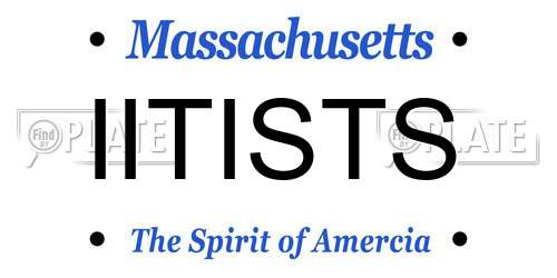 IITISTS Massachusetts License Plate