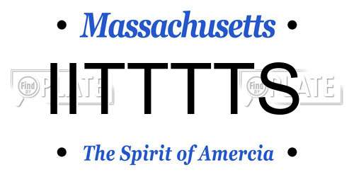 IITTTTS Massachusetts License Plate