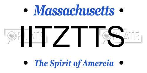 IITZTTS Massachusetts License Plate