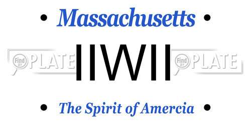 IIWII Massachusetts License Plate
