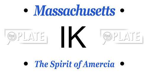 IK Massachusetts License Plate