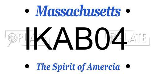 IKAB04 Massachusetts License Plate
