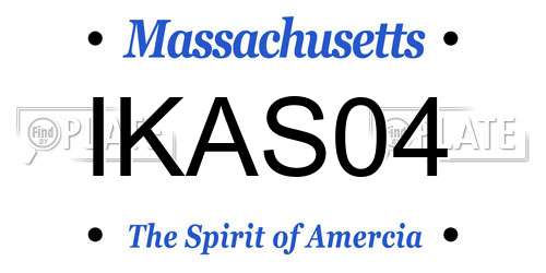 IKAS04 Massachusetts License Plate