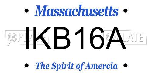 IKB16A Massachusetts License Plate