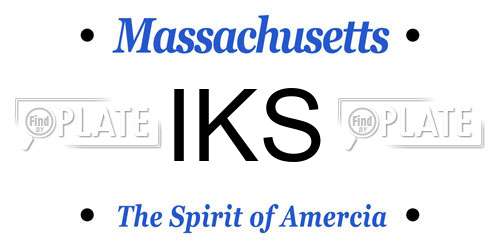 IKS Massachusetts License Plate