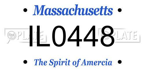 IL0448 Massachusetts License Plate