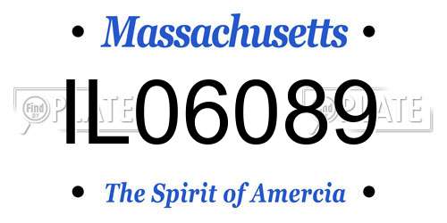 IL06089 Massachusetts License Plate