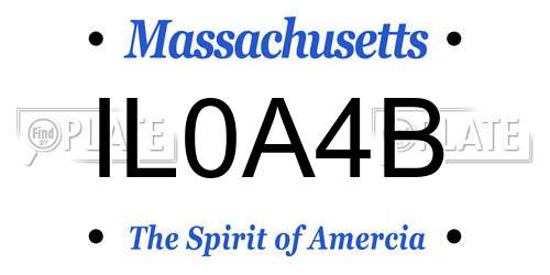 IL0A4B Massachusetts License Plate