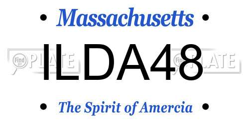 ILDA48 Massachusetts License Plate