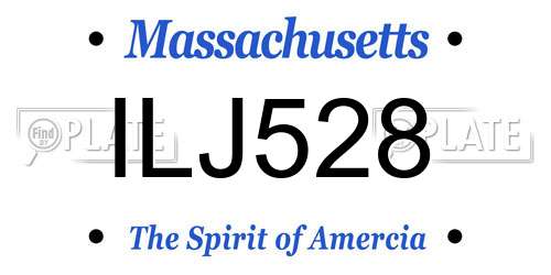 ILJ528 Massachusetts License Plate
