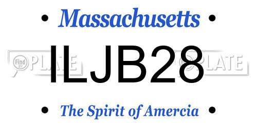 ILJB28 Massachusetts License Plate