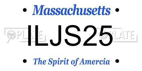 ILJS25 Massachusetts License Plate