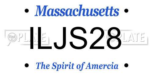 ILJS28 Massachusetts License Plate