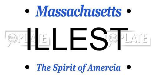 ILLEST Massachusetts License Plate