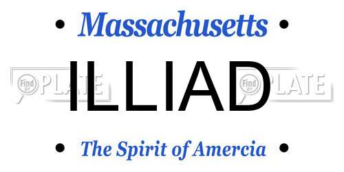 ILLIAD Massachusetts License Plate