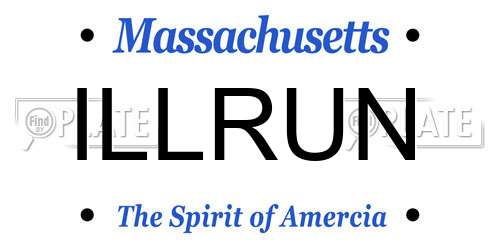 ILLRUN Massachusetts License Plate