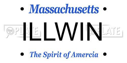 ILLWIN Massachusetts License Plate