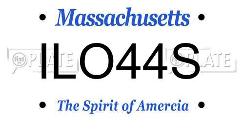 ILO44S Massachusetts License Plate